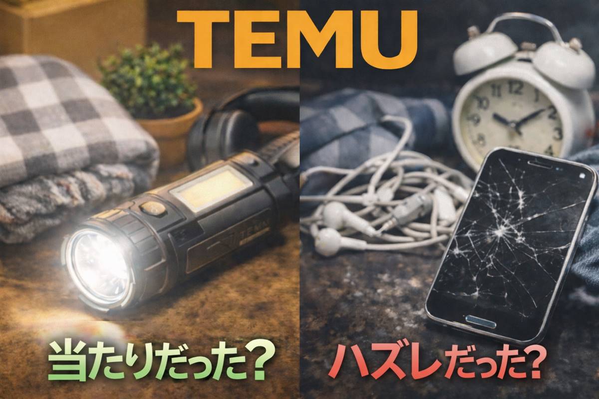 TEMUレビュー｜当たりだった？ハズレだった？を比較したアイキャッチ画像