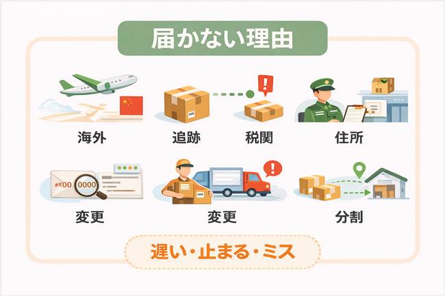 TEMUが届かない主な理由をシンプルにまとめた補足画像